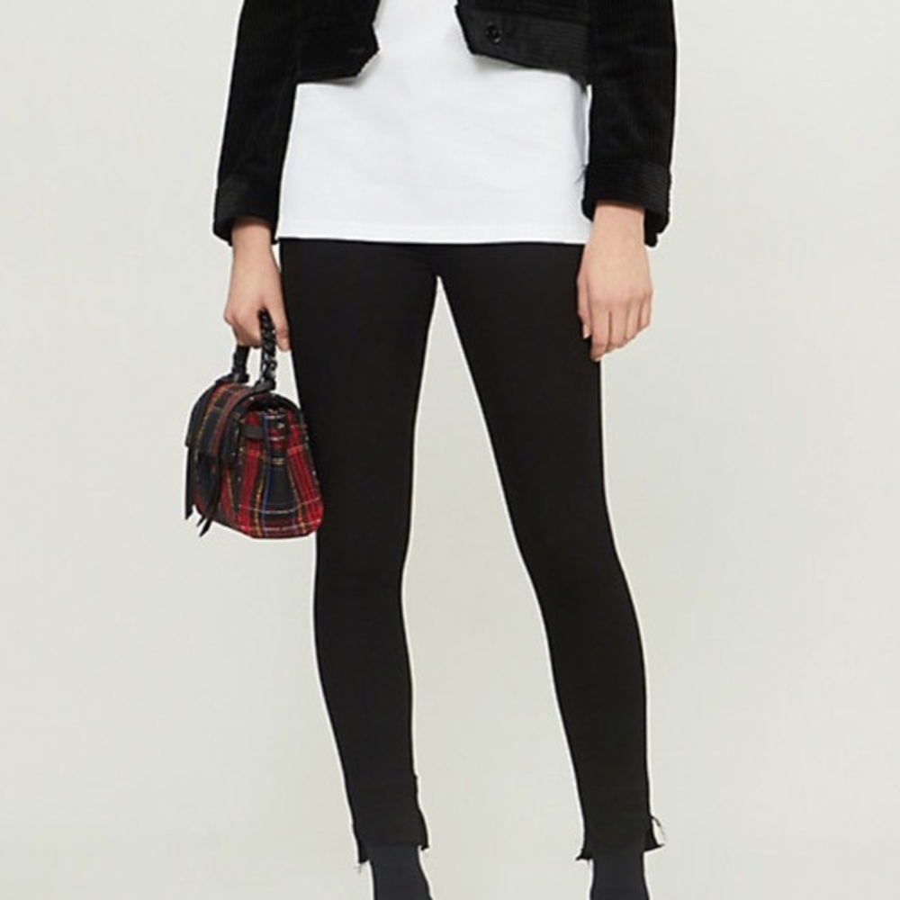 Rag &Bone high waisted black ankle jeans